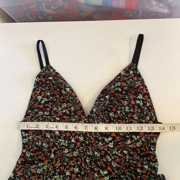 Irene de Nouvelle Black Floral Layered Midi Dress Size Small - Picture 10 of 13